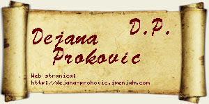 Dejana Proković vizit kartica